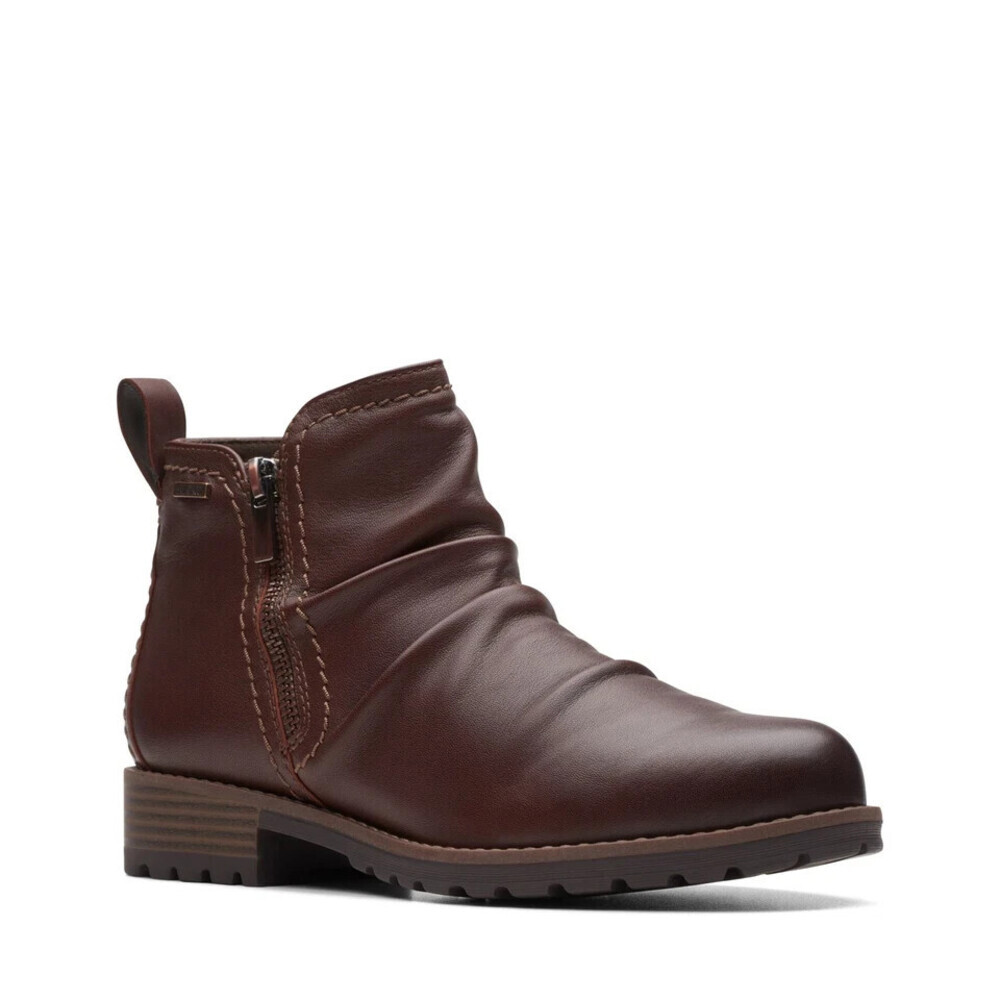 Clarks Aspra Walk 26175204 Boots Women's Brown Leather Waterproof Ankle JOBB2165